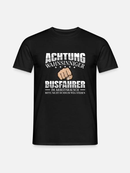 Busfahrer Bus - Männer T-Shirt - Schwarz