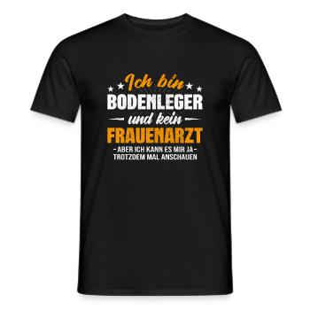 Bodenleger - Männer T-Shirt - Schwarz - Vorne - AI Model Male 178 light (178cm)