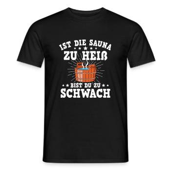 Sauna Schwitz Aufguss Saunakilt Bademantel - Männer T-Shirt - Schwarz - Vorne - AI Model Male 178 light (178cm)
