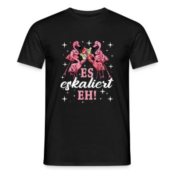Flamingo Junggesellenabschied Frauen jga Saufen - Männer T-Shirt - Schwarz - Vorne - AI Model Male 178 light (178cm)