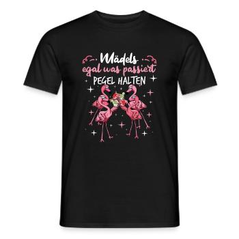 Flamingo Junggesellenabschied Frauen jga Saufen - Männer T-Shirt - Schwarz - Vorne - AI Model Male 178 light (178cm)
