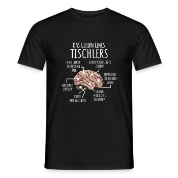 Tischler Anatomie Gehirn Zimmerer - Männer T-Shirt - Schwarz - Vorne - AI Model Male 178 light (178cm)