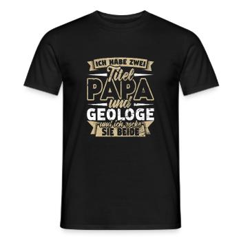 Geologe - Männer T-Shirt - Schwarz - Vorne - AI Model Male 178 light (178cm)