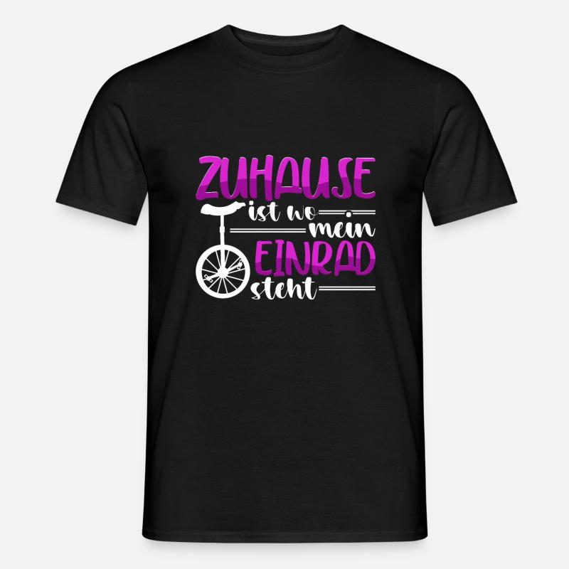 Einrad - Männer T-Shirt - Schwarz