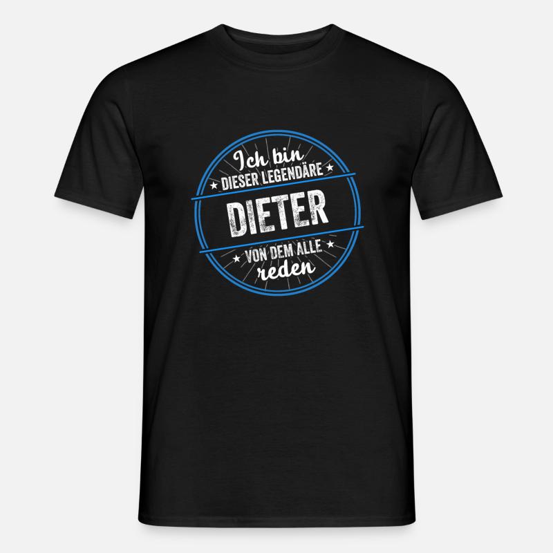 Ich bin dieser legendärer Dieter Name - Männer T-Shirt - Schwarz