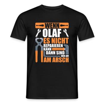 Vorname Olaf Name Geburtstag Geschenk - Männer T-Shirt - Schwarz - Vorne - AI Model Male 178 light (178cm)
