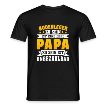 Bodenleger - Männer T-Shirt - Schwarz - Vorne - AI Model Male 178 light (178cm)