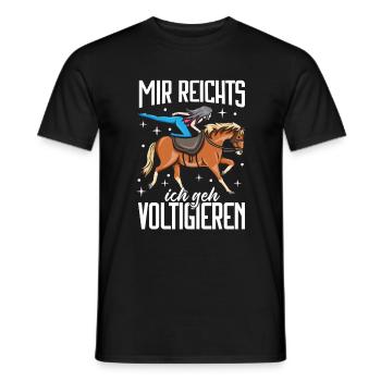 Voltigieren - Männer T-Shirt - Schwarz - Vorne - AI Model Male 178 light (178cm)