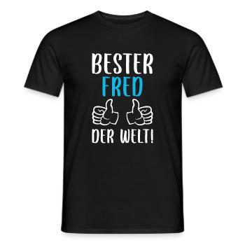 Fred Vorname Name Geburtstag - Männer T-Shirt - Schwarz - Vorne - AI Model Male 178 light (178cm)