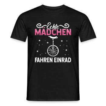 Balancieren Kinder Echte Mädchen fahren Einrad - Männer T-Shirt - Schwarz - Vorne - AI Model Male 178 light (178cm)