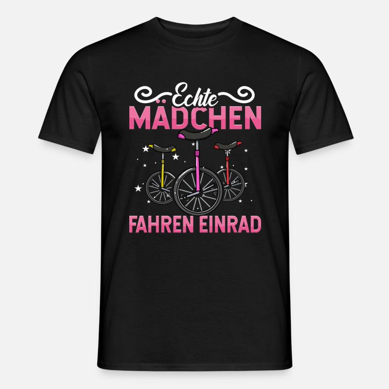 Einrad - Männer T-Shirt - Schwarz
