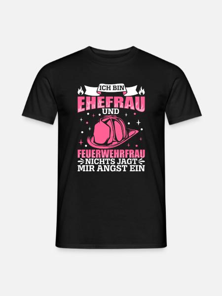 Feuerwehr - Männer T-Shirt - Schwarz