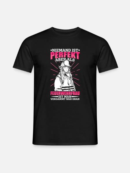 Feuerwehr - Männer T-Shirt - Schwarz