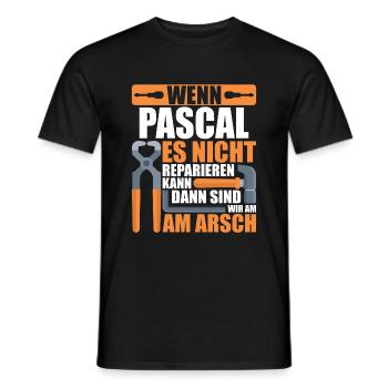 Vorname Pascal Name Geburtstag Geschenk - Männer T-Shirt - Schwarz - Vorne - AI Model Male 178 light (178cm)