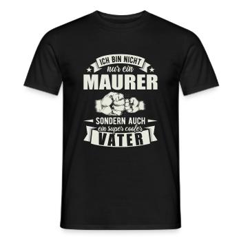 Maurer Vater Papa Vatertag Handwerker - Männer T-Shirt - Schwarz - Vorne - AI Model Male 178 light (178cm)