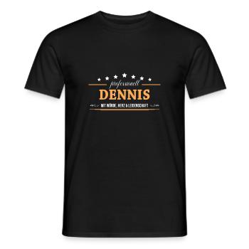 Professionell Dennis Name Vorname - Männer T-Shirt - Schwarz - Vorne - AI Model Male 178 light (178cm)