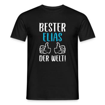 Elias Vorname Name Geburtstag - Männer T-Shirt - Schwarz - Vorne - AI Model Male 178 light (178cm)