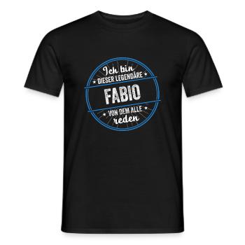 Ich bin dieser legendärer Fabio Name - Männer T-Shirt - Schwarz - Vorne - AI Model Male 178 light (178cm)