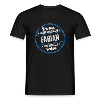 Ich bin dieser legendärer Fabian Name - Männer T-Shirt - Schwarz - Vorne - AI Model Male 178 light (178cm)