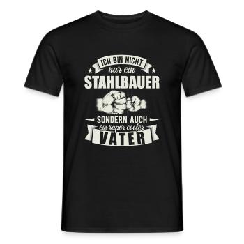 Stahlbauer Vater Papa Vatertag Metallbauer - Männer T-Shirt - Schwarz - Vorne - AI Model Male 178 light (178cm)