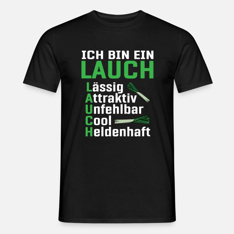 Lauch - Männer T-Shirt - Schwarz