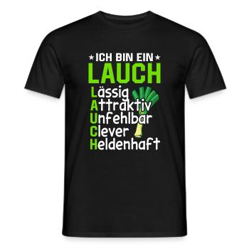 Lauch - Männer T-Shirt - Schwarz - Vorne - AI Model Male 178 light (178cm)