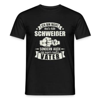 Schweißer Vater Papa Vatertag Metallbauer - Männer T-Shirt - Schwarz - Vorne - AI Model Male 178 light (178cm)