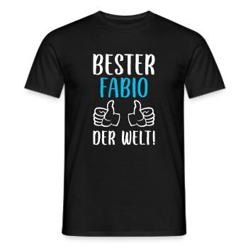 Fabio Vorname Name Geburtstag - Männer T-Shirt - Schwarz - Vorne - AI Model Male 178 light (178cm)