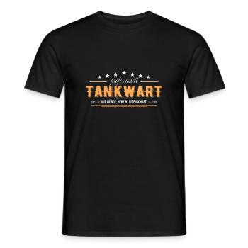 Tankwart mit Leidenschaft Tankstelle - Männer T-Shirt - Schwarz - Vorne - AI Model Male 178 light (178cm)