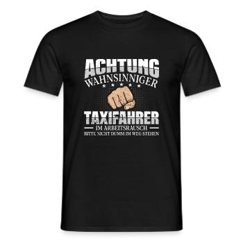 Taxifahrer - Männer T-Shirt - Schwarz - Vorne - AI Model Male 178 light (178cm)