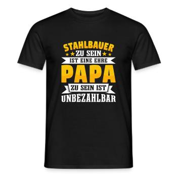 Stahlbauer Papa Vatertag - Männer T-Shirt - Schwarz - Vorne - AI Model Male 178 light (178cm)