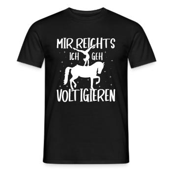 Voltigieren Volti Voltigier Pferde Pferdemädchen - Männer T-Shirt - Schwarz - Vorne - AI Model Male 178 light (178cm)