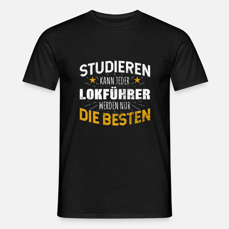Lokführer - Männer T-Shirt - Schwarz
