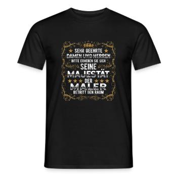 Maler Lackierer seine Majestät Lackierer - Männer T-Shirt - Schwarz - Vorne - AI Model Male 178 light (178cm)