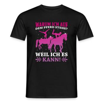 Voltigieren - Männer T-Shirt - Schwarz - Vorne - AI Model Male 178 light (178cm)
