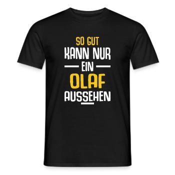 Olaf Vorname Name Geburtstag - Männer T-Shirt - Schwarz - Vorne - AI Model Male 178 light (178cm)