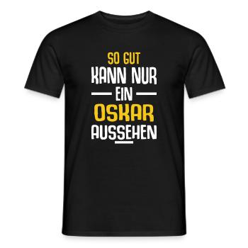 Oskar Vorname Name Geburtstag - Männer T-Shirt - Schwarz - Vorne - AI Model Male 178 light (178cm)