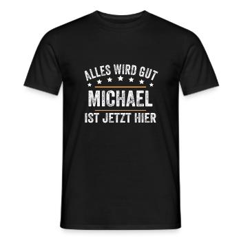 Michael Vorname Name Geburtstag - Männer T-Shirt - Schwarz - Vorne - AI Model Male 178 light (178cm)