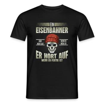 Eisenbahner - Männer T-Shirt - Schwarz - Vorne - AI Model Male 178 light (178cm)