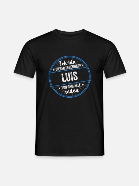 Ich bin dieser legendärer Luis Name - Männer T-Shirt - Schwarz