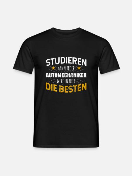 Automechaniker Studiere kann jeder - Männer T-Shirt - Schwarz