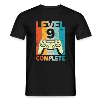 Level 9 Complete Gaming Geburtstag - Männer T-Shirt - Schwarz - Vorne - AI Model Male 178 light (178cm)
