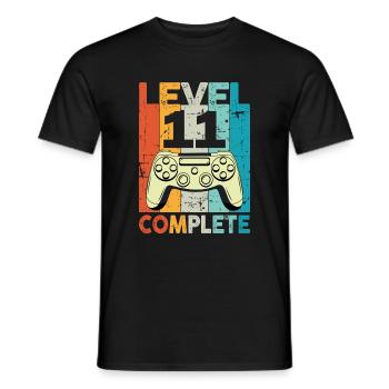 Level 11 Complete Gaming Geburtstag - Männer T-Shirt - Schwarz - Vorne - AI Model Male 178 light (178cm)