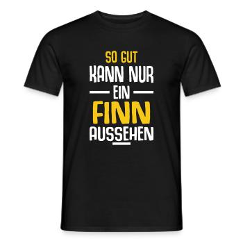 Finn Vorname Name Geburtstag - Männer T-Shirt - Schwarz - Vorne - AI Model Male 178 light (178cm)