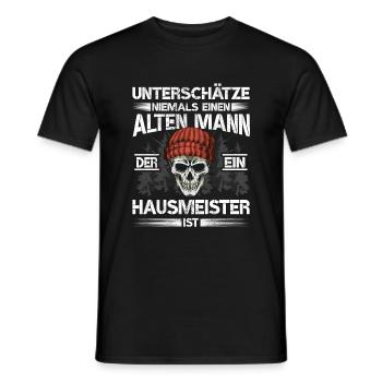 Hausmeister Alter mann Haustechnik - Männer T-Shirt - Schwarz - Vorne - AI Model Male 178 light (178cm)