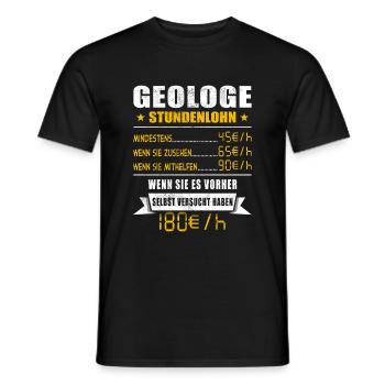 Geologe - Männer T-Shirt - Schwarz - Vorne - AI Model Male 178 light (178cm)