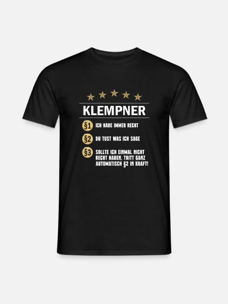 Klempner Paragraph - Männer T-Shirt - Schwarz