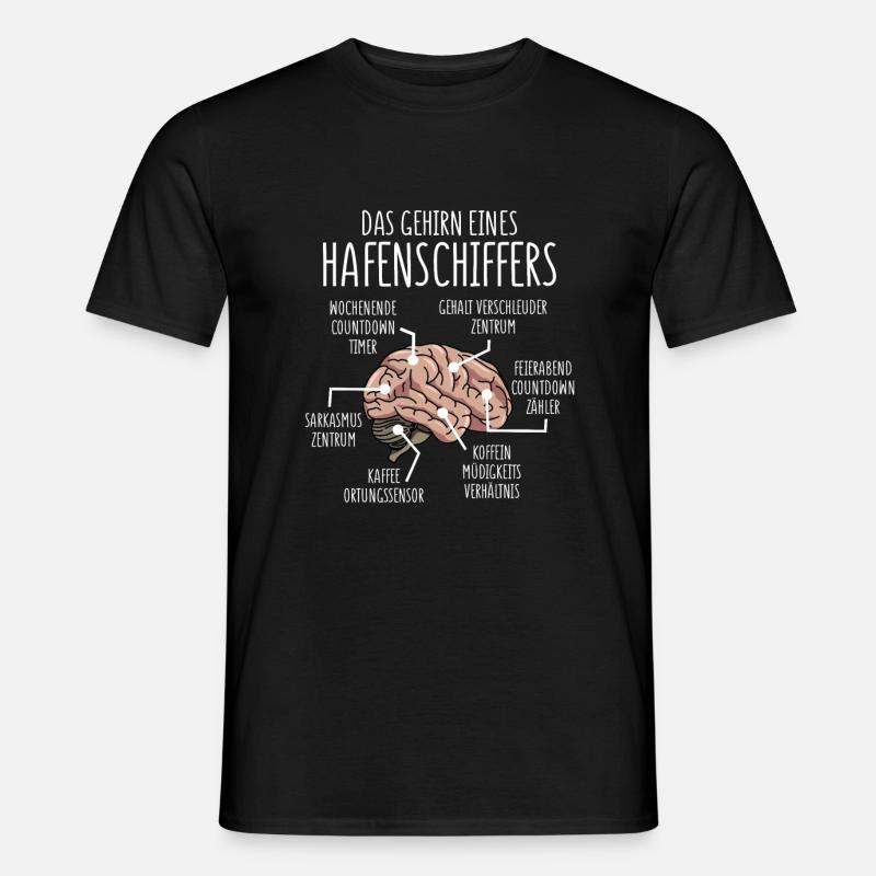 Hafenschiffer Anatomie - Männer T-Shirt - Schwarz