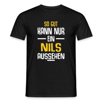 Nils Vorname Name Geburtstag - Männer T-Shirt - Schwarz - Vorne - AI Model Male 178 light (178cm)