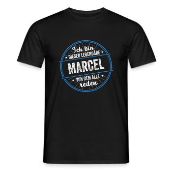Ich bin dieser legendärer Marcel Name - Männer T-Shirt - Schwarz - Vorne - AI Model Male 178 light (178cm)